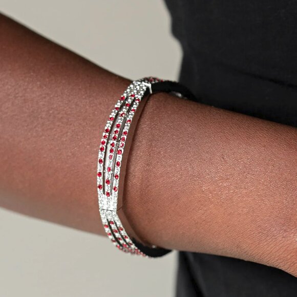 Paparazzi Jewelry - Suburban Scene - Red Bracelet - Vintage - Picture 1 of 4